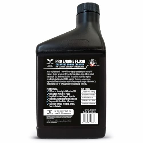 TRIAX Pro-Engine Flush - Oil-Based Flush - Engine Safe (16 oz - 473 ml) - size: 16 oz