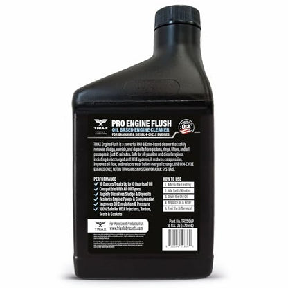 TRIAX Pro-Engine Flush - Oil-Based Flush - Engine Safe (16 oz - 473 ml) - size: 16 oz