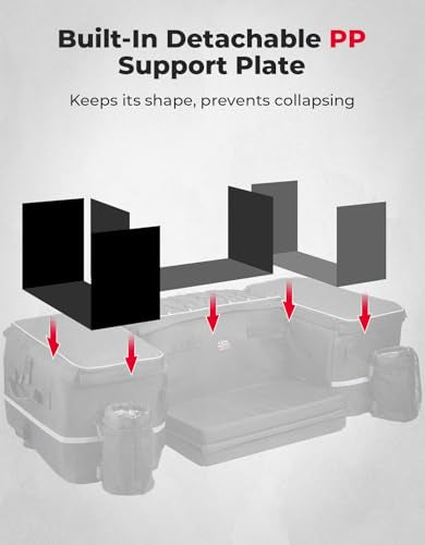 KEMIMOTO ATV Storage Bags, 71L ATV Rear Seat With Storage