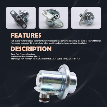 Fuel Pressure Regulator PR4139 Compatible With Infiniti FX35 - style: PR4139