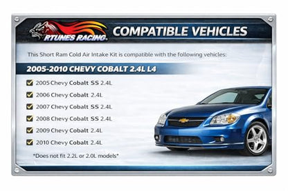Short Ram Intake Kit for 05-10 Cobalt/07-10 G5 2.2L/2.4L (Black)