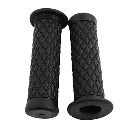 FLYPIG Universal 22mm 7/8" Motorcycle Handlebar Grips Bike Grips Non Slip Rubber Hand Grips for Honda Yamaha Suzuki Kawasaki KLX CRF YZF XR Polaris Arctic Cat Off Road Dirt Bike Handle Grips - color: BLACK