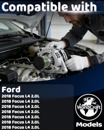 WorldCraft 12V 150A Alternator for Ford Focus 2012-2018 2.0L High Output - size: FG15S091