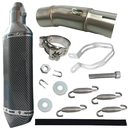 Motorcycle Muffler Mid Pipe Connect Pipe Compatible with Ninja 500 - size: 15PCS Muffler,Muffler Mid Pipe,Muffler Adapter