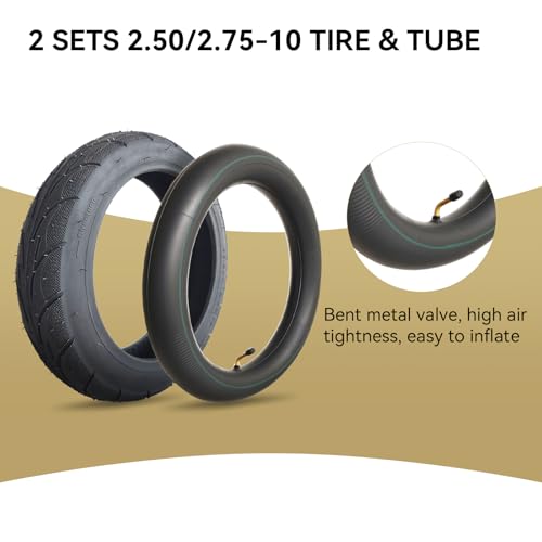 2 Pack 2.50-10 Dirt Bike Tire and Tube Set