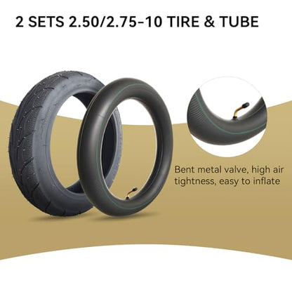 2 Pack 2.50-10 Dirt Bike Tire and Tube Set