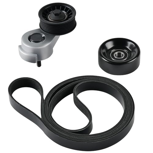Tecoom Engine Serpentine Belt Tensioner Pulley Assembly Idler Pulley Fit for Dodge Ram 1500 2500 3500 4000 97-01, Durango 98-03, Dakota Ramcharger D150 D250 D350 W150 W250 W350 92-93 3.9L 5.2L 5.9L - size: 90K-38116