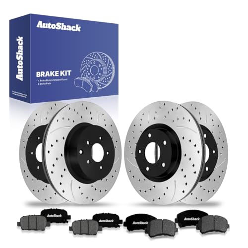 AutoShack Front & Rear E-Coated Rotors & Premium Pads for Maxima 2020