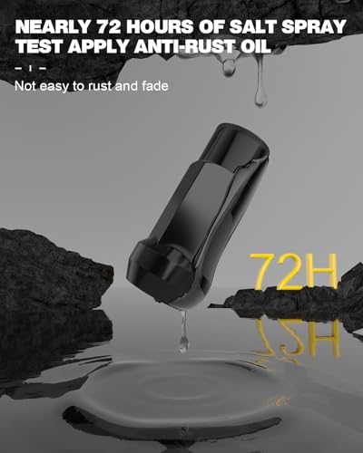 GAsupply M14x1.5 Extended Open Lug Nuts Black, 1.9" Tall 17mm Hex Cone Seat - color: Black, size: M14x1.5, style: Long Open