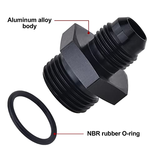 EVIL ENERGY 6AN Flare to AN8 ORB Male O-Ring Fitting Adapter 2PCS - size: 8AN ORB to 6AN