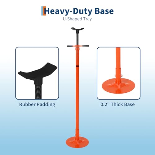 Garvee Under Hoist Support Stand 3/4 Ton Pole Jack Stand, Adjustable 52-76 Inch Height, 1653 LBS Underhoist Support Stand for Vehicle Lifting & Support