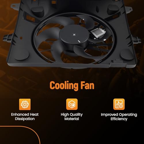 maXpeedingrods Radiator Cooling Fan for Lincoln Town Car Mercury Grand Marquis 2003-2005, for Mercury Marauder 2003-2004, for Ford Crown Victoria 2003-2005, 3W1Z8C607BD 3W1Z8C607AC 620120 - size: 3W1Z8C607BD