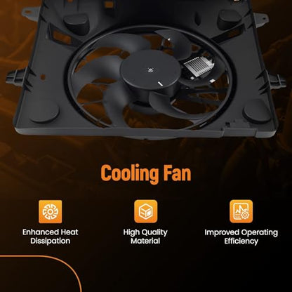 maXpeedingrods Radiator Cooling Fan for Lincoln Town Car Mercury Grand Marquis 2003-2005, for Mercury Marauder 2003-2004, for Ford Crown Victoria 2003-2005, 3W1Z8C607BD 3W1Z8C607AC 620120 - size: 3W1Z8C607BD