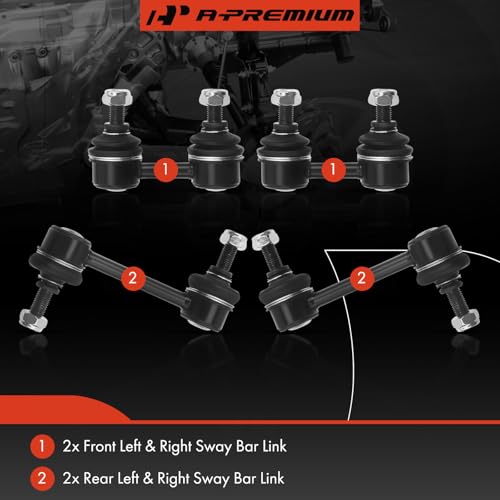 A-Premium Front & Rear Sway Bar Link Stabilizer Bar End Link Kit
