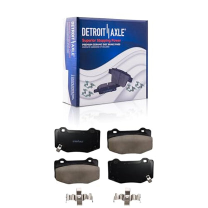 Detroit Axle - 8pc Brake Kit for 2016-2019 Cadillac ATS, Disc Brakes Rotors - size: 8PR53557/KIT