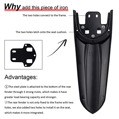 2nd Generation Modified Longer Rear Fender Fit to Sur-Ron Light Bee X And S. Streamlined Long Dirt Pit Mudguards Tail Guard for SURRON