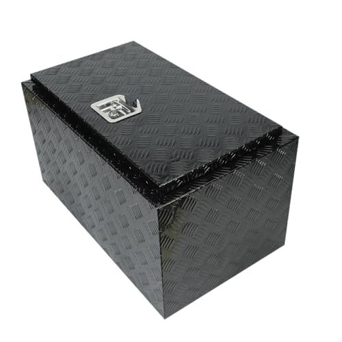 30"Underbody Truck Box,Heavy Duty Aluminum Tool Truck Bottom Box - color: black, size: 30" x 17" x 18"