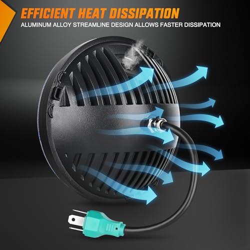 Nilight 2PCS 7 Inch LED Headlights Compatible with 2007-2017 JK JKU - color: JK Headlight White 2007-2017