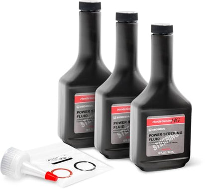 4STEED MOTORS Bundle Fit for Acura and Honda 08206-9002PE Power Steering Fluid Pack of 3 91345RDAA01 + 91370SV4000 Pump Rubber Inlet & Outlet O-Ring Seals Kit 926-157