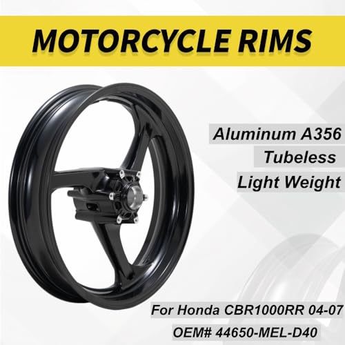 17" x 3.5" Front Wheel Rim for HONDA CBR1000RR 2004-2007 - color: Black, size: CBR 1000 RR 2004 2005 2006 2007