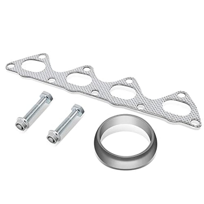 Auto Dynasty Header Exhaust Manifold Gasket Compatible with Honda Civic Si Del Sol Integra GSR 1.6L 1993-2001, Aluminum/Graphite
