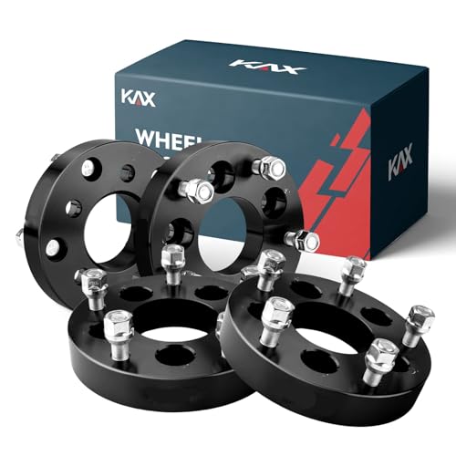 KAX 5x4.5 to 5x5.5 1.25 inch Lug-Centric Wheel Adapters for Ford Explorer - color: Black, size: 5x4.5" to 5x5.5"-73mm-1/2"x20-31.8mm-4pcs