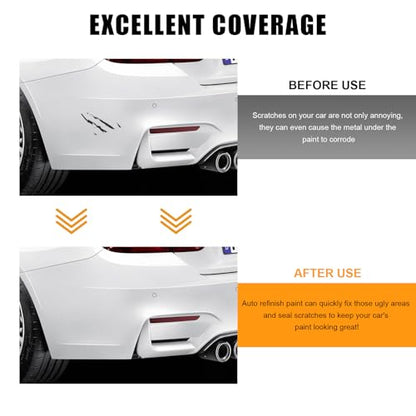Touch Up Paint Pen for Cars, 2 in 1 Quick Drying Touch Up Pen Lasting Auto Scratch Remover, 0.4 Fl Oz Color Accurate Paint Pens Quick & Easy Solution to Repair Scratches (White) - color: White