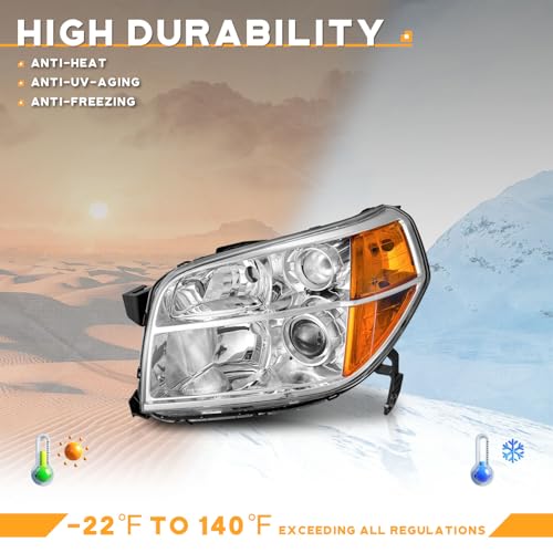 WEELMOTO Headlight for 2006-2008 Honda Pilot LX/EX/EX-L 4Door Sport Utility