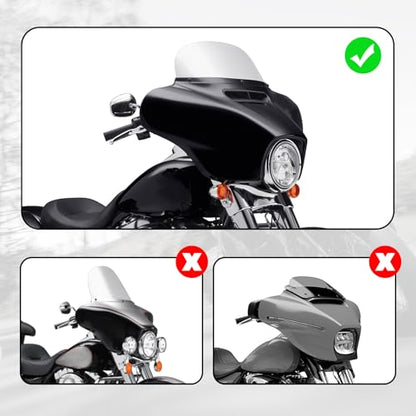 TCMT ABS Front Outer Batwing Fairing Fit For Harley Touring 2014-2025 Street Glide Special Electra Glide Ultra Limited Tri Glide models - color: Matte Black Outer Fairing