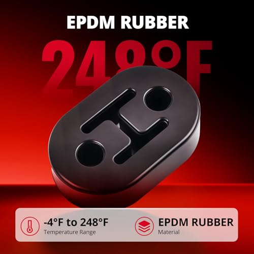 evil energy Exhaust Hanger, 2-Hole Universal Muffler Hanger, Reduces Vibration & Noise, EPDM Rubber Exhaust Bushing, 4PCS - style: 2 Holes