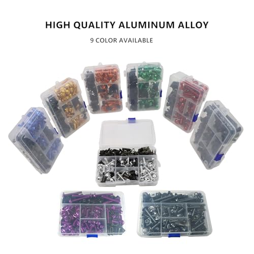 210pcs Motorcycle Fairing Bolts Kit for Sportbike Titanium - color: Titanium