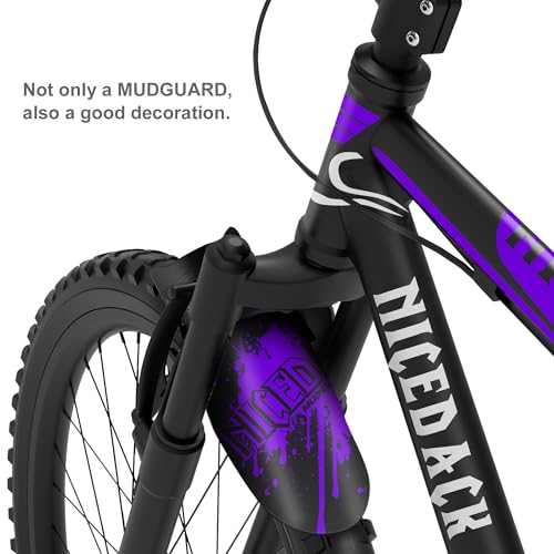 Mountain Bike Fenders, Fits 20-29 Inch MTB, 2-Piece Set - color: A-Purple