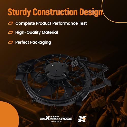 maXpeedingrods Engine Radiator Cooling Fan Assembly for Ford Mustang V6 3.8L 1999-2004, for Ford Mustang V6 3.9L 2004 Replace # 1R3Z8C607CA, 3R3Z8C607A - size: 1R3Z8C607CA