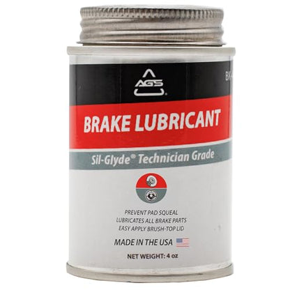 AGS Automotive Solutions 4oz Brush Top SIL-Glyde Silicone Brake Grease - Premium Brake Caliper Grease and Brake Lubricant for Optimal Performance and Longevity - size: 4oz