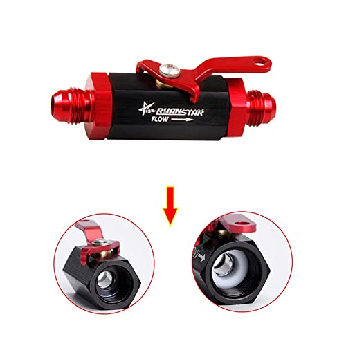 RYANSTAR AN6 Fuel Shut Off Valve 6AN Male Fitting Anodized Aluminum - color: AN6