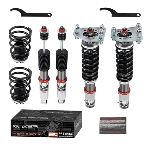 FAPO PF Coilovers 32-way Damper for Ford Mustang 1979-1993, for Ford Fairmont 81-83, for Ford Thunderbird/Mercury Cougar 83-88 Height Adjustable Mono-Tube Lowering Suspension Strut Kits - size: Mustang 1979-1993