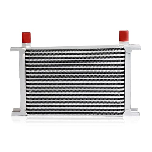 GRAND ORANGE 25 Row Oil Cooler Kit Compatible with N54 Engine Twin Turbo 135 E82 335 E90 E92 E93 - size: 25 Row | Fit BMW 135 335 06 | Silvery