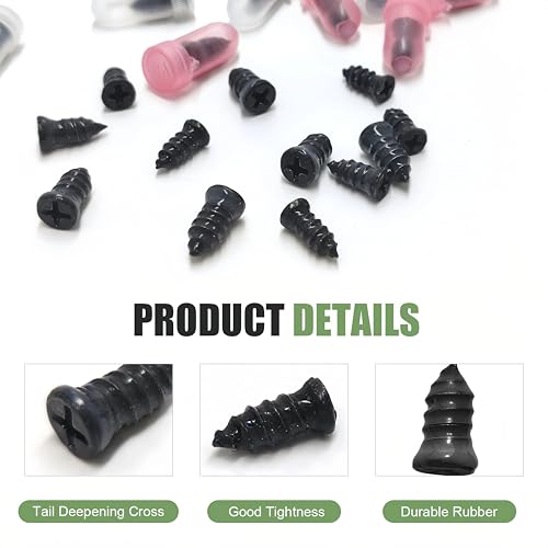 60 PCS Tire Patch Screws, Quick Fix Screw-in Tubeless Tire Plug Kit - size: 60 PCS