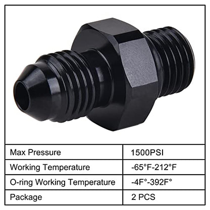 EVIL ENERGY 4AN Flare to AN4 ORB Male O-Ring 2PCS Fitting Adapter - size: 4AN ORB to 4AN