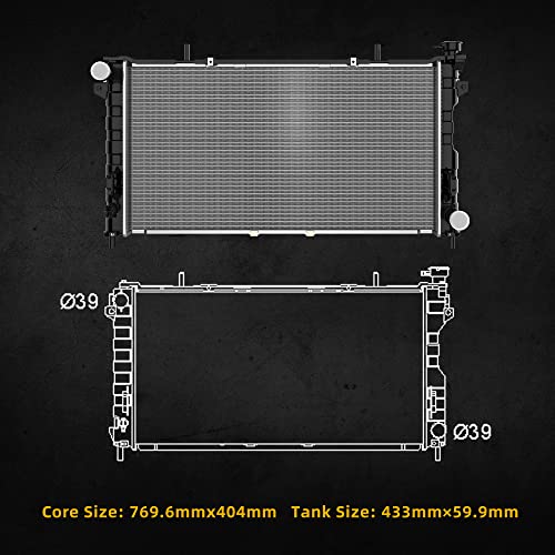 DWVO Aluminum Radiator Compatible with T&C 01-04 3.3L/3.8L V6 CU2311 - style: 2001-2004 Chrysler Town & Country 3.3L 3.8L
