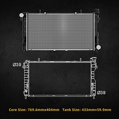 DWVO Aluminum Radiator Compatible with T&C 01-04 3.3L/3.8L V6 CU2311 - style: 2001-2004 Chrysler Town & Country 3.3L 3.8L