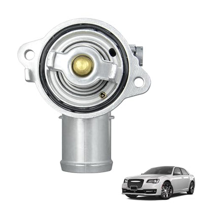 5184977AD Upgraded Aluminium Engine Coolant Thermostat Housing Assembly Compatible with Chrysler 300, Dodge Challenger Charger 2011-2023 Replace OE 902-3035 5184977AE