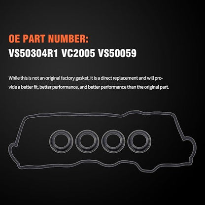 HiSport VS50304R1 Valve Cover Gasket for 2.0L 2.2L - color: VS50304R1