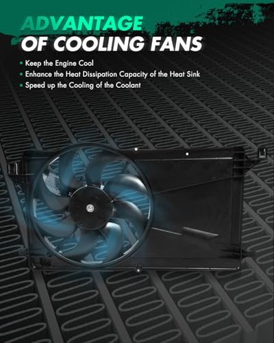 SCITOO 620731 Radiator Fan Assembly fit for Mazda for 3 2004-2009 2.0L 2.3L