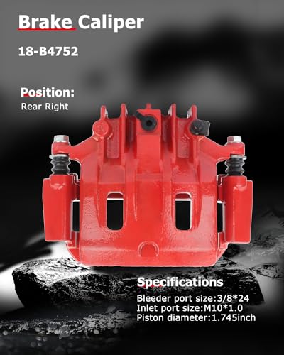cciyu Rear Left/Right Disc Brake Caliper Assembly w/Bracket 18-B4752 - size: Rear Right[18-B4752]