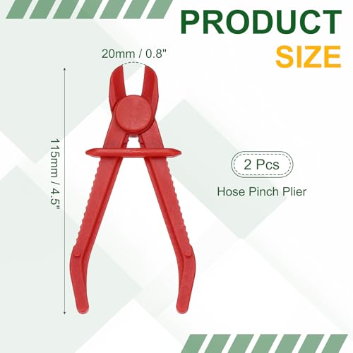 HARFINGTON 2pcs 6" Hose Pinch Pliers Plastic Hose Multi-Functional Fuel Red - size: 6 Inch
