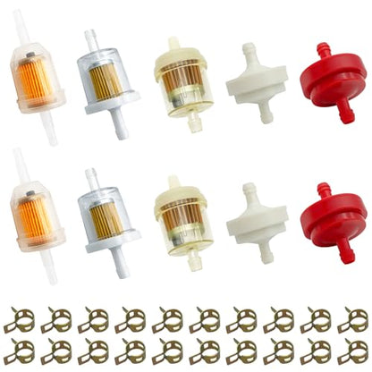Strongthium 10X 1/4" 394358s 298090S Inline Gas Fuel Filter Kit - size: 1/4 10pcs