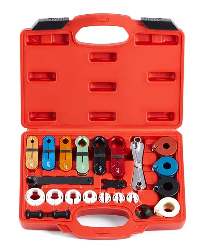 OMT Master Quick Disconnect Tool Set, 25pc AC Fuel Transmission Line Kit - color: Red