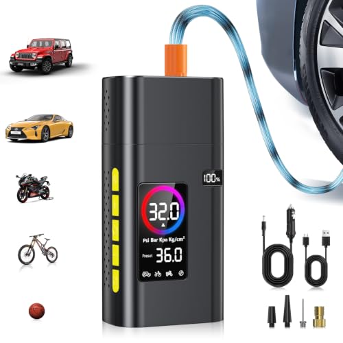 AIPOWAY 180PSI Cordless Tire Inflator for Car, Bike, Motorcycle Tires