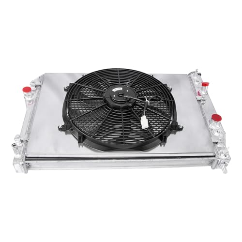 3 Row Aluminum Radiator+Shroud 16" Fans Compatible With1993-2002 Chevy Camaro Z28/Pontiac Firebird 5.7L V8 Radiators